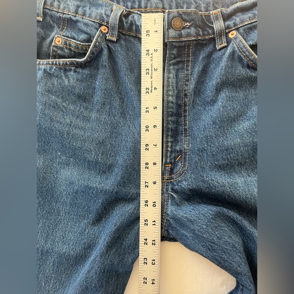 VINTAGE ORANGE TAB 509 LEVIS men's denim jeans 34'' 34'' made in USA zip fly - Picture 13 of 16